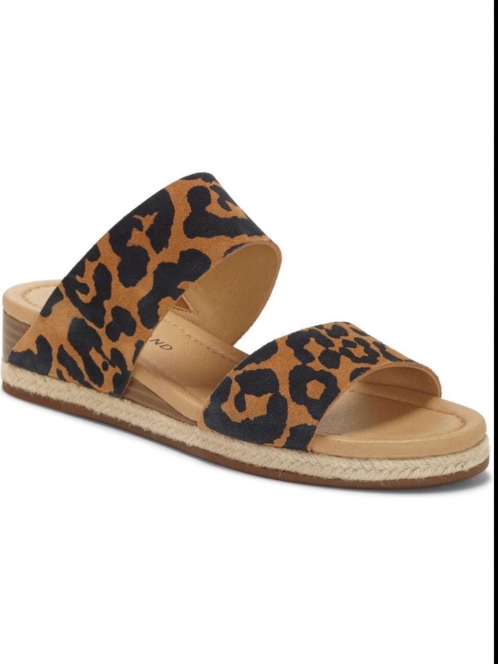 Lucky Brand Leopard Print Double Band Slide Sandal